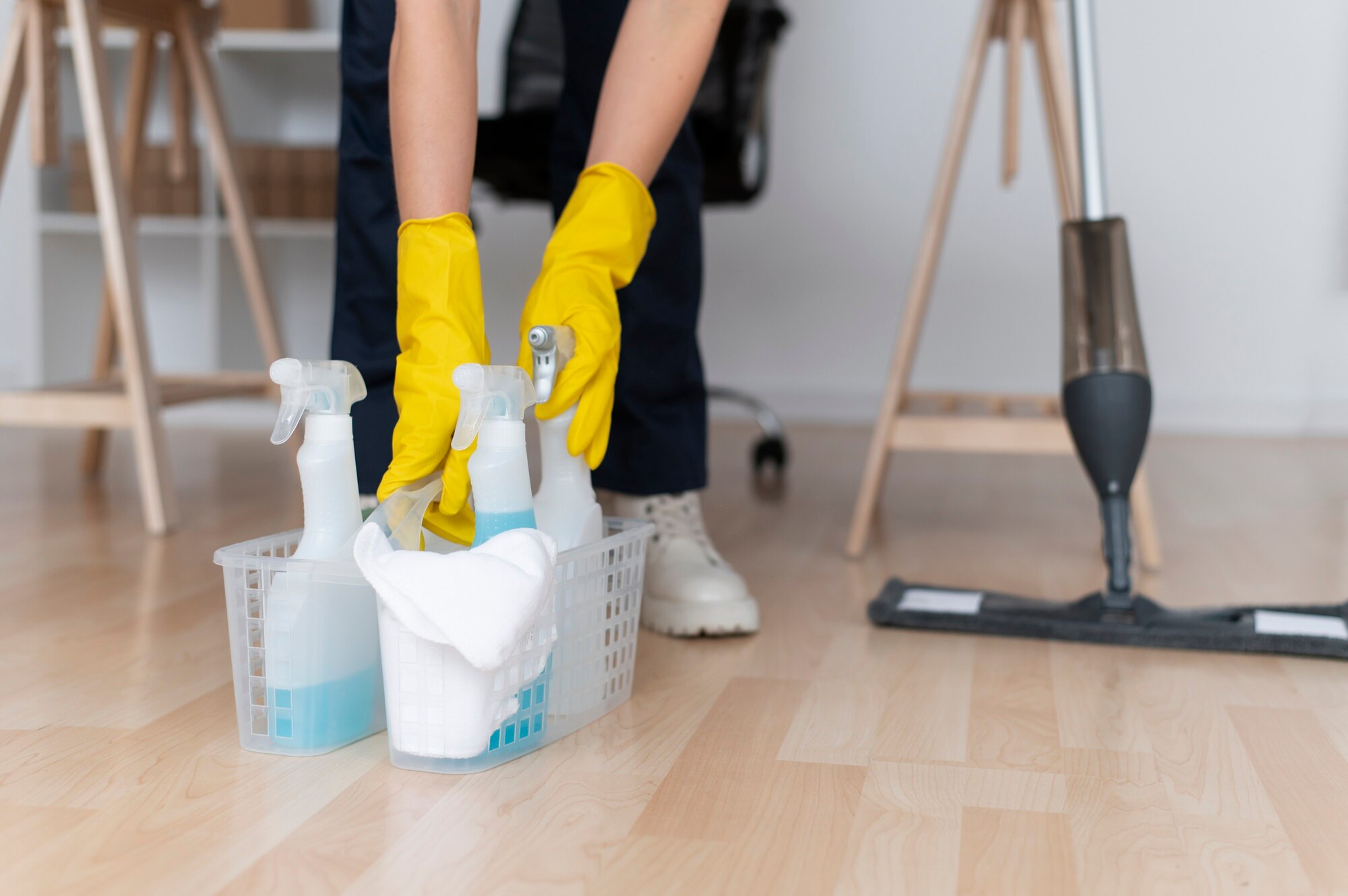 Hardwood floor cleaning and shine