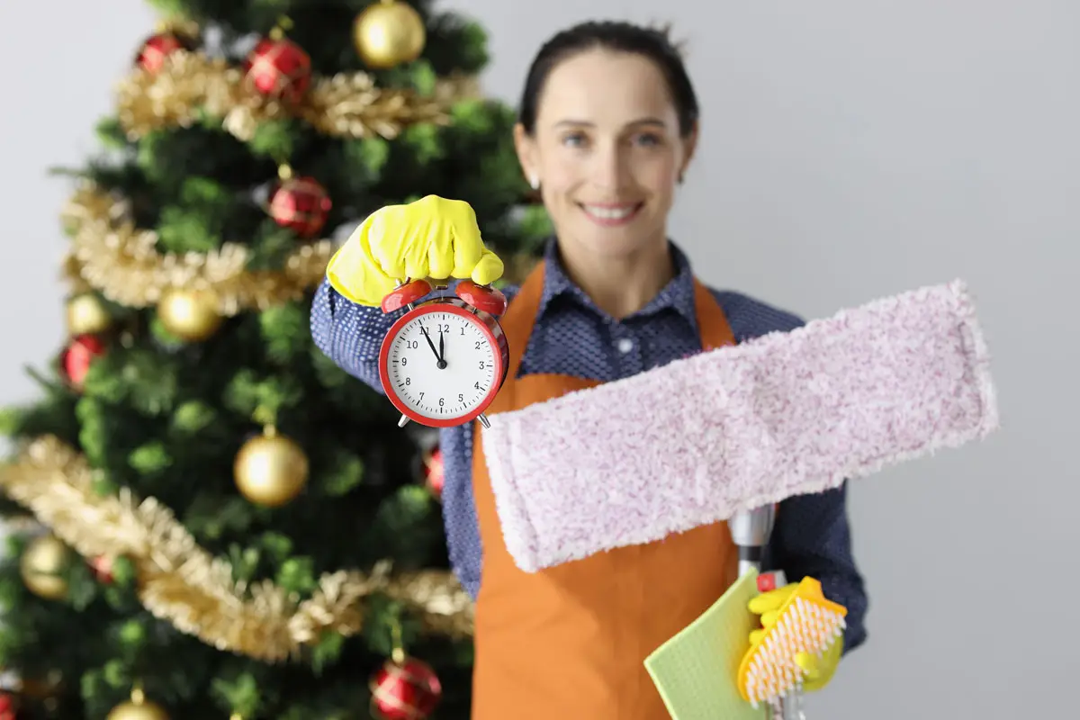 Holiday preparation cleaning
