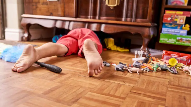 cleaning with kids